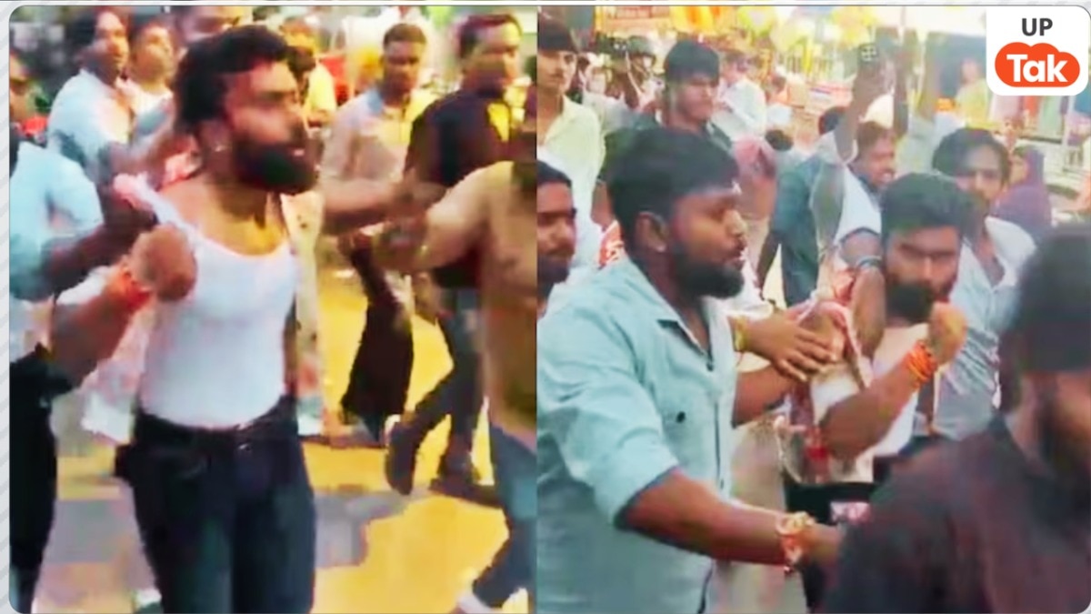 अलीगढ़ में भीड़ ने करणी सेना के नेता को दौड़ा-दौड़ाकर पीटा, घसीटकर लगवाए 'जय भीम' के नारे?