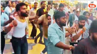 अलीगढ़ में भीड़ ने करणी सेना के नेता को दौड़ा-दौड़ाकर पीटा, घसीटकर लगवाए 'जय भीम' के नारे? Aligarh News