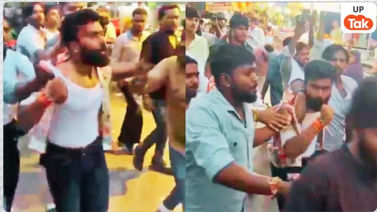 अलीगढ़ में भीड़ ने करणी सेना के नेता को दौड़ा-दौड़ाकर पीटा, घसीटकर लगवाए 'जय भीम' के नारे? Aligarh News