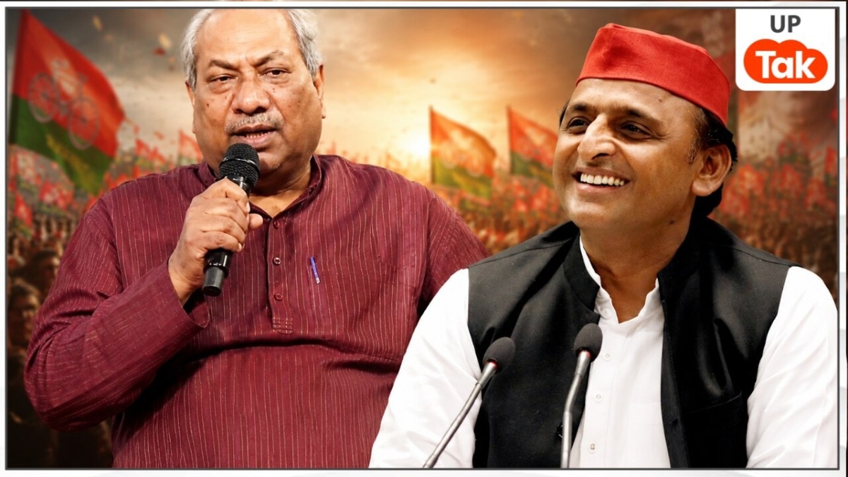 Photo: Sanjay Nishad and Akhilesh Yadav