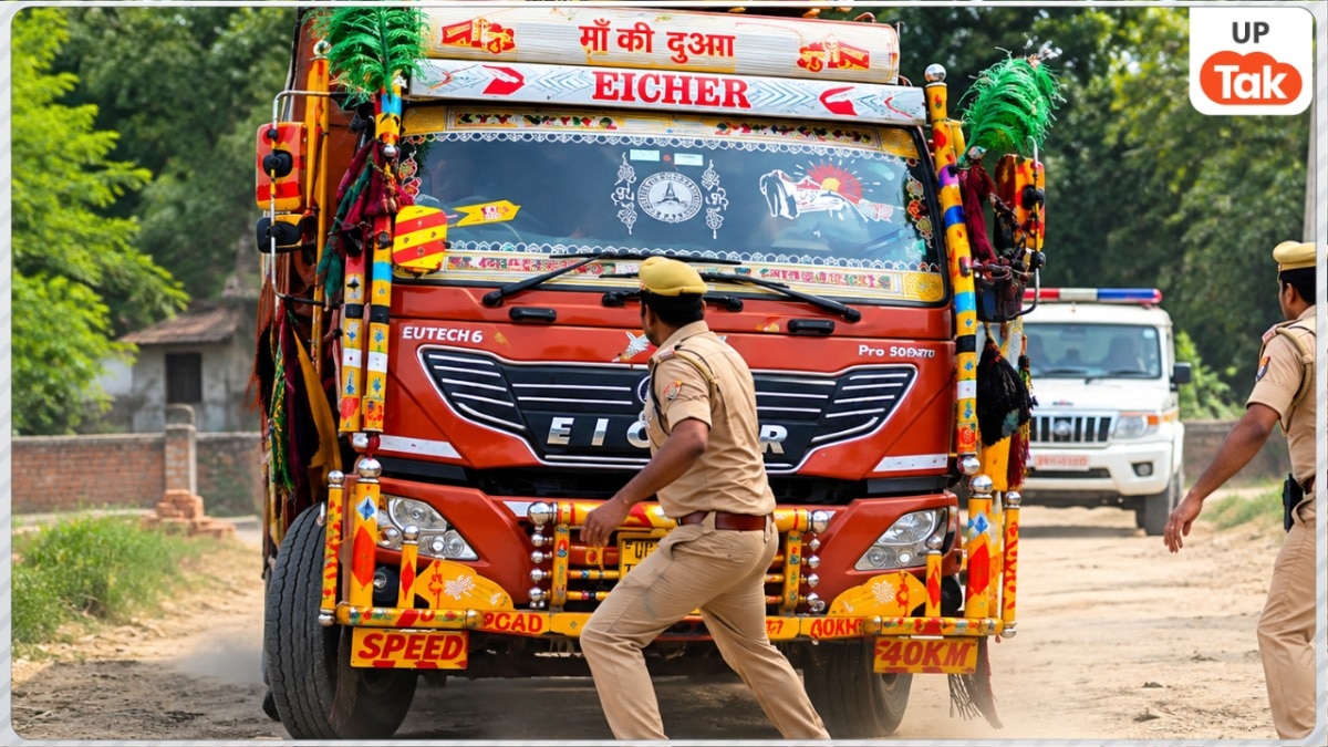 बदायूं में चेकिंग कर रहे सिपाही पर गाड़ी चढ़ाने की कोशिश, जान बचाकर भागा पुलिसवाला!