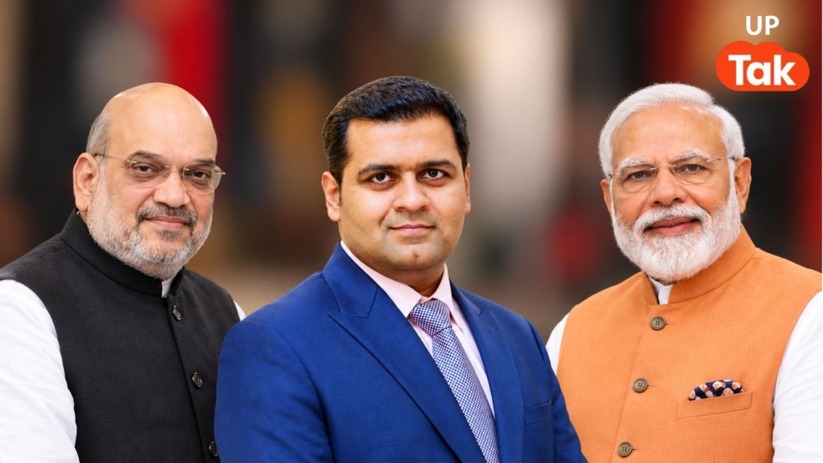 File Photo: Left to Right- HM Amit Shah, Dhanraj Nathwani and PM Modi