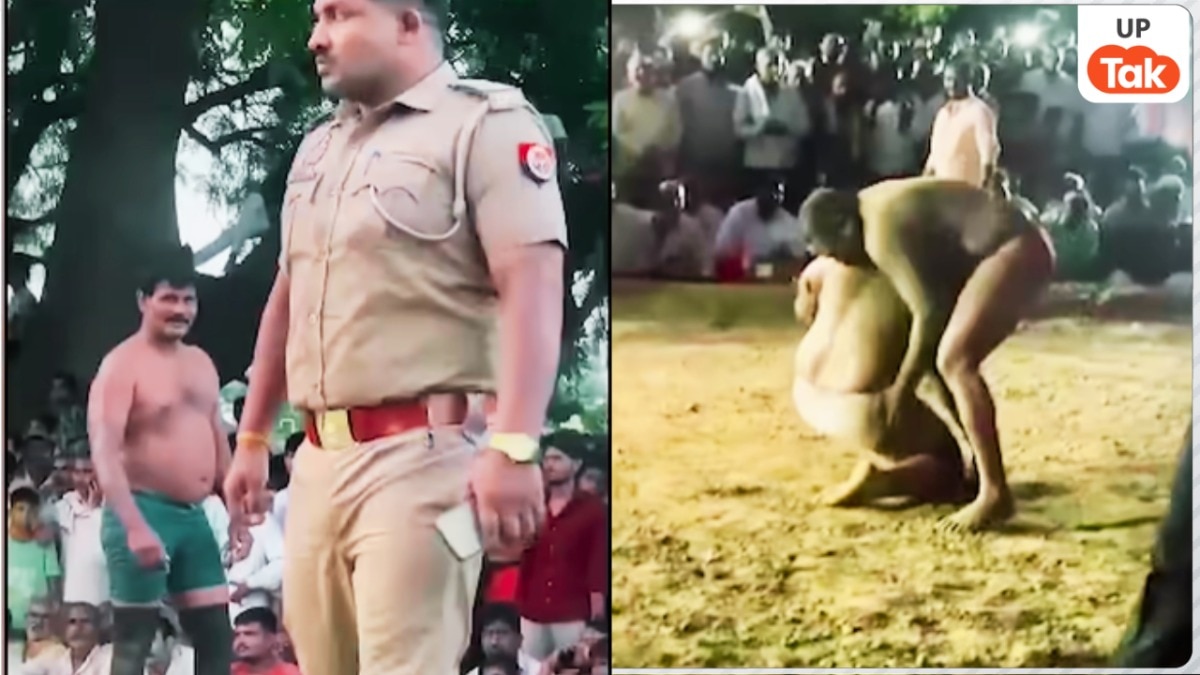 भदोही में पहलवान ने दारोगा को कर दिया चैलेंज, फिर प्रमोद यादव ने पटक-पटकर किया चारों खाने चित्त