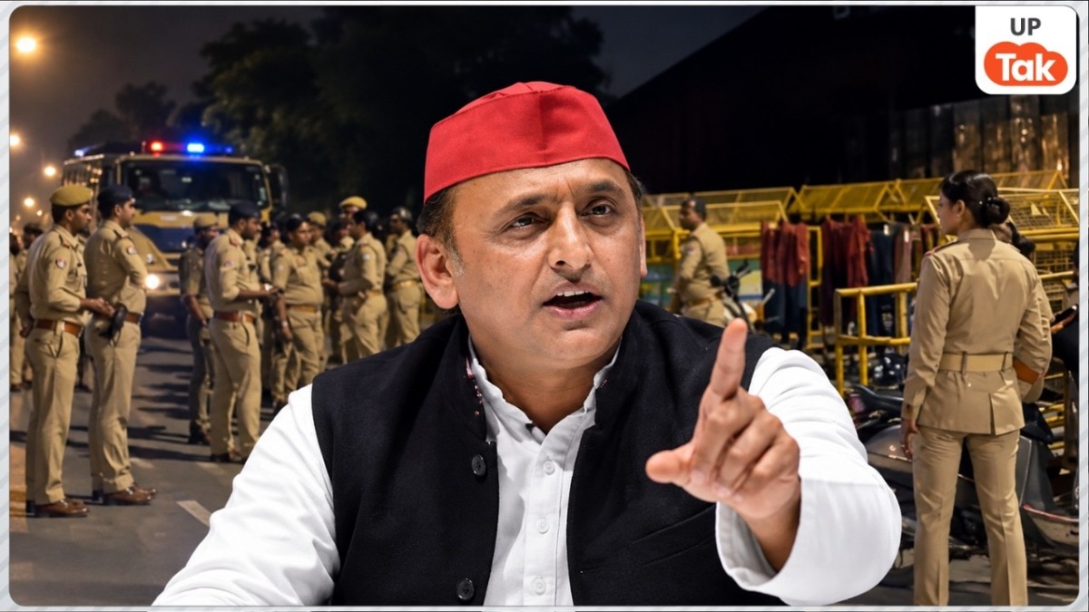 रातभर पहरा, भारी बैरिकेडिंग और फिर खुल गया गेट... JP N​​IC पर अखिलेश यादव के पहुंचने से पहले क्या- क्या हुआ?