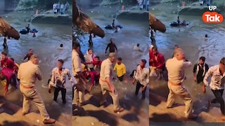 बाराबंकी में मूर्ति विसर्जन से लौट रहे भक्तों पर दरोगा ने बरसाए थप्पड़-लात! VIDEO वायरल होते ही SP रवीना त्यागी ने लिया एक्शन Barabanki Sub Inspector BK Sharma News