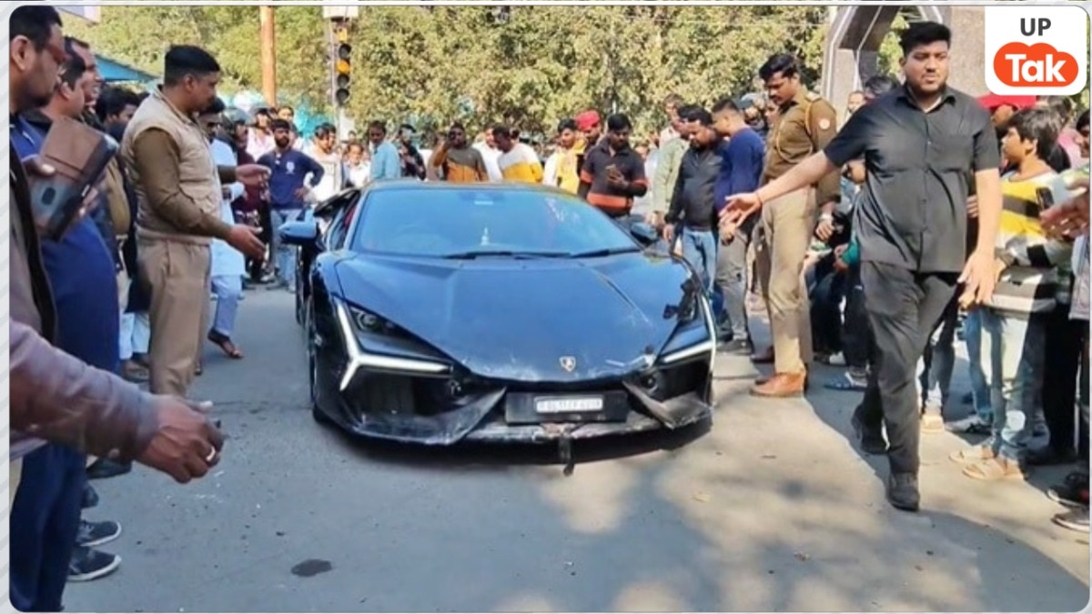 कानपुर के अरबपति कारोबारी केके मिश्रा के बेटे शिवम की लैंबॉर्गिनी कौन चला रहा था, किसने लोगों को कुचला? देखिए वीडियो