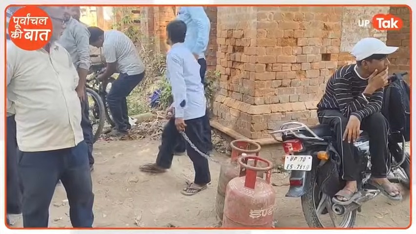 पूर्वांचल की बात: जंजीरों में बंधे दिखे सिलेंडर, प्रयागराज की इन तस्वीरों ने मचा दी हलचल