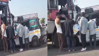 Lakhimpur Kheri Road Accident: ट्रक और टाटा मैजिक की भीषण भिड़ंत में 10 लोगों की दर्दनाक मौत, कई घायल लखीमपुर सड़क हादसे में 10 की मौत. (Photo: Screengrabs)