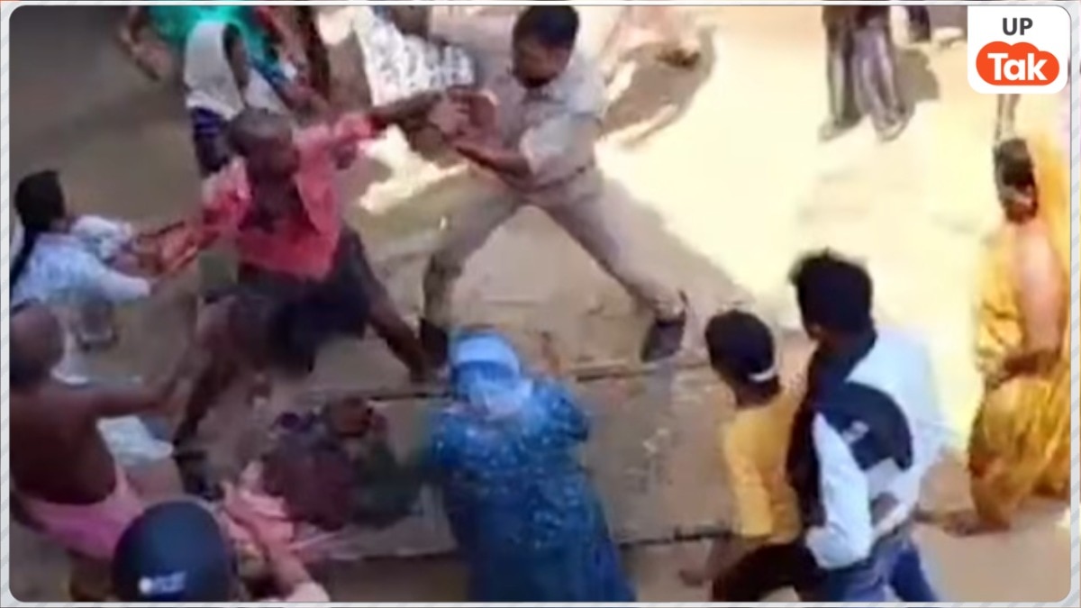 बस्ती के एक गांव में पति-पत्नी के झगड़े को सुलझाने पहुंची थी पुलिस... फिर सामने आया खाकी का दबंग अवतार! VIDEO देखकर लोग रह गए दंग