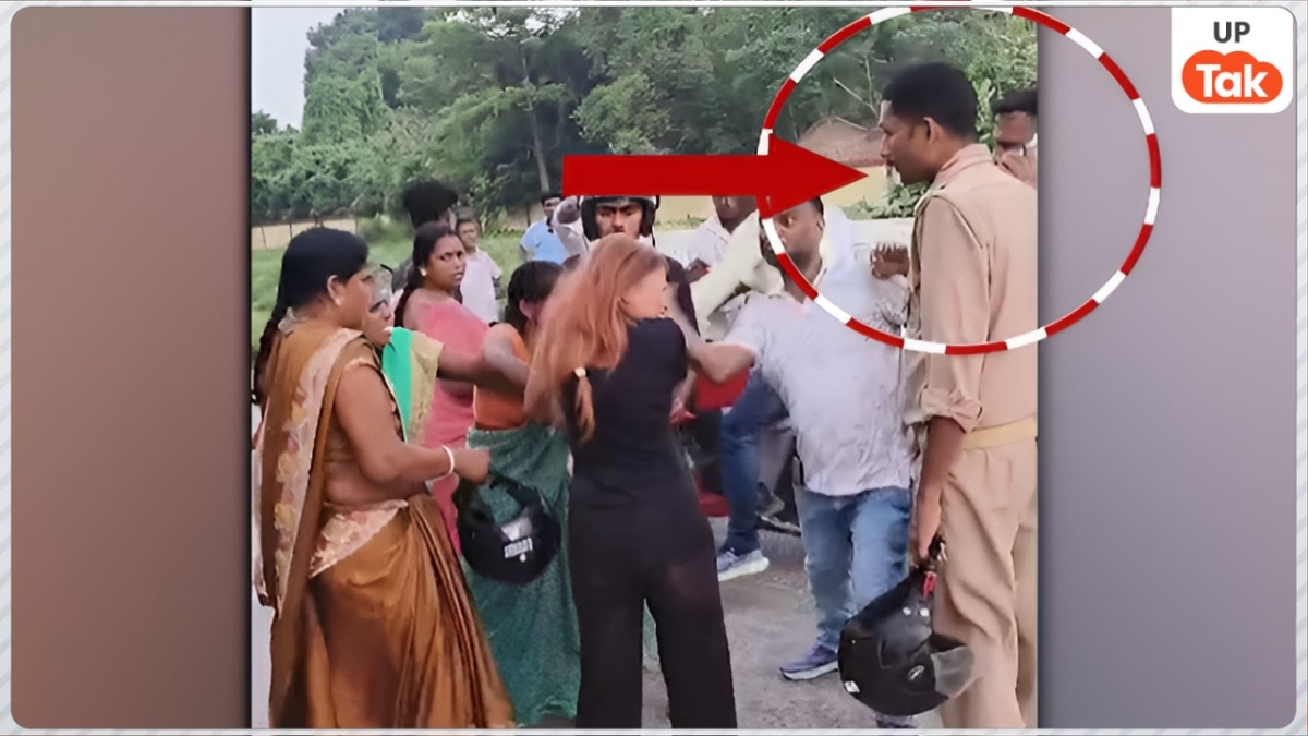 गोरखपुर में गुंडों के हौसले बुलंद! पुलिस के सामने ही एक महिला को कार से खींचकर किया ये सब