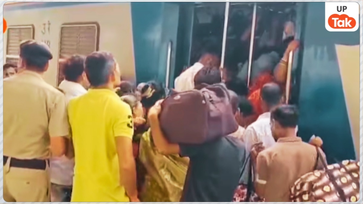 रक्षाबंधन पर फ्री बस सेवा बनी आफत: फिरोजाबाद में बस स्टैंड से रेलवे स्टेशन तक भारी भीड़, खिड़कियों से बस में घुसने को मजबूर महिलाएं