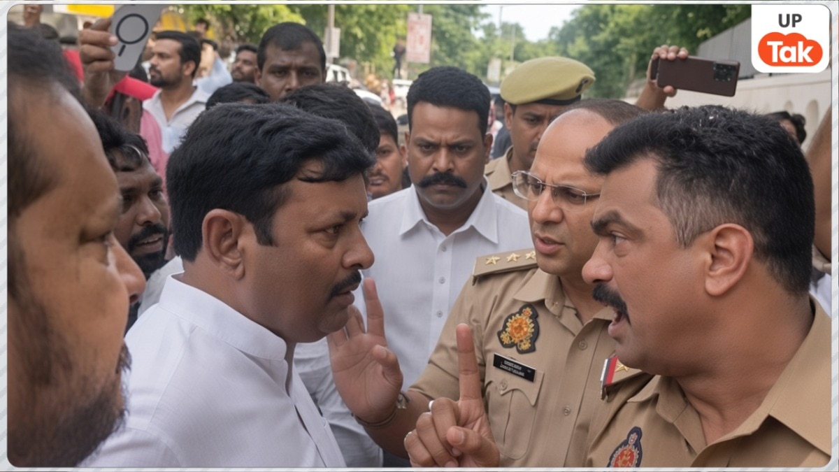 रायबरेली में पुलिस से भिड़े सपा नेता वीरेंद्र यादव, फिरोज गांधी डिग्री कॉलेज में चला रहे थे सदस्यता अभियान