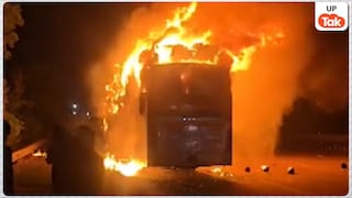 ग्रेटर नोएडा के यमुना एक्सप्रेसवे पर स्लीपर बस बनी आग का गोला, 9 की मौत; यात्रियों ने सुनाई हादसे की खौफनाक कहानी UP Tak