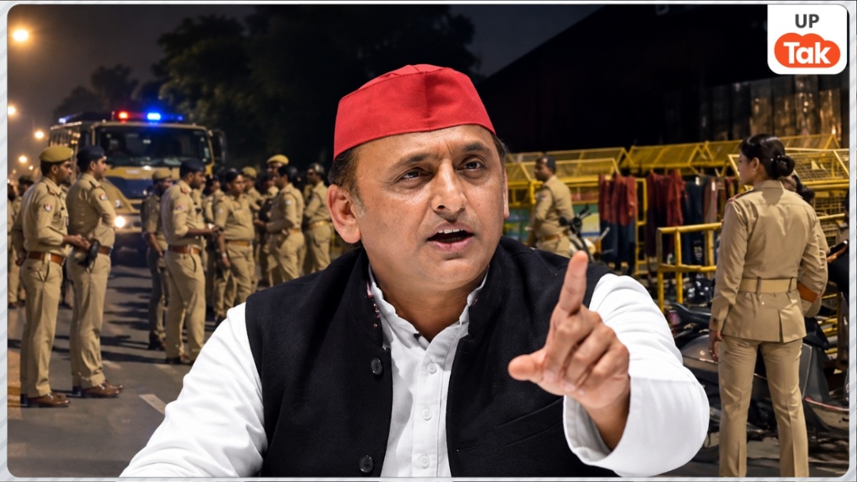 JP NIC पर रातभर पहरा, लेकिन सुबह खुला गेट! सपा प्रमुख अखिलेश यादव को मिली एंट्री?