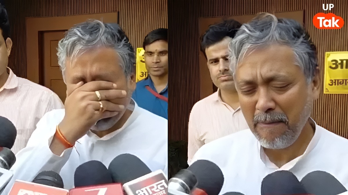 कैमरे पर फूट-फूटकर रोए आगरा से सपा के शिक्षक MLC उम्मीदवार आकाश अग्रवाल, बोले- धर्म परिवर्तन कर लूंगा