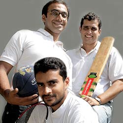 (Clockwise from left) Habibullah, Kamath and Ollapally (Clockwise from left) Habibullah, Kamath and Ollapally