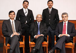(From left) Vikramaaditya, V. Srinivasan, H. Sadhak, Gaurav Mashruwala and Tarun Chugh