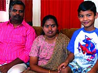 Bala Krishnan (with wife and son)