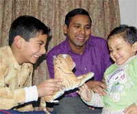 Sandeep Kumar with children Sandeep Kumar with children