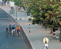 Riders at the Marine Drive in Mumbai