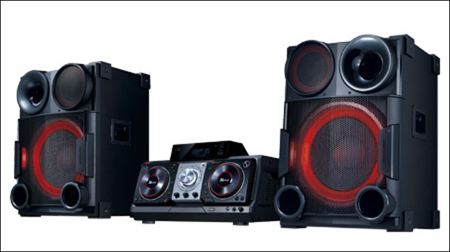 The CM9730 X Boom audio system is the first 25000W PMPO, 2300W RMS sound machine created for consumer use