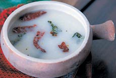 Tambli, a spicey buttermilk consumed in Karnataka