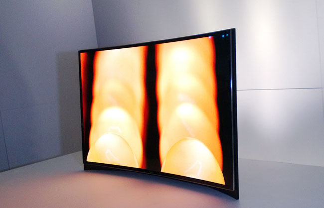 Samsung Curved OLED TV: After announcing OLED and 4K TVs, Samsung became the first company to announce the worlds first curved OLED TV. The curved TV will offer better viewing angle. Unfortunately, the flexible display prototype was not showcased at the booth.