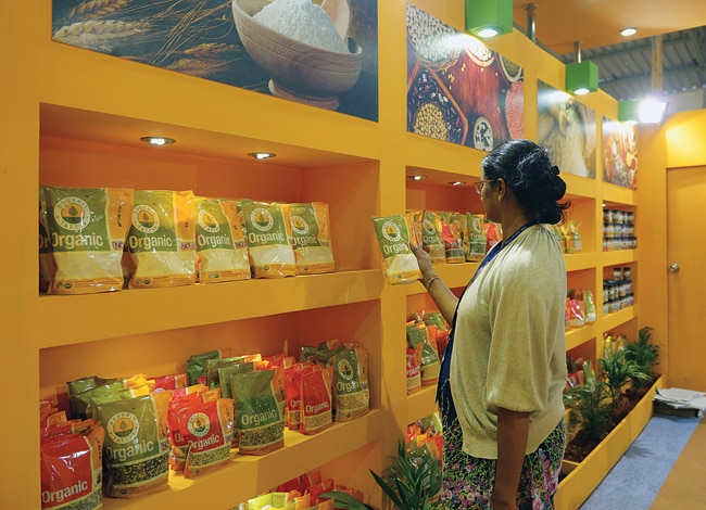 An organic food trade fair in Bangalore