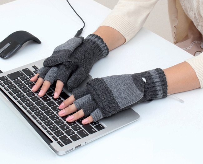 USB heating gloves