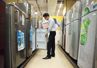 Refrigerators witness big offtake in summers and during the wedding season around Oct.
