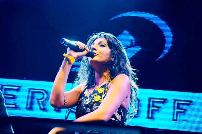 Monica Dogra performing at The Eristoff Wolves Den (Image courtesy: NH7 Weekender)