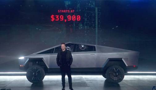 Elon Musks Tesla Unveils New Cybertruck Shatterproof