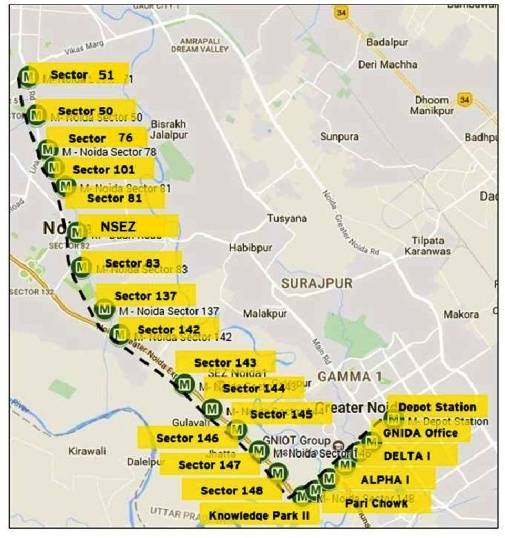 Delhi Metro Fare Chart