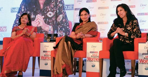 Kalpana Morparia, CEO, JPMorgan India; Preetha Reddy, MD, Apollo Hospitals Enterprise; Leena Nair, Executive Director, HR, Hindustan Unilever