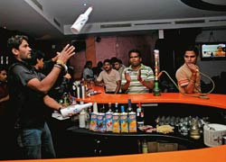 A local pub: Watering holes like liquid are popular with the young in Bhubaneswar