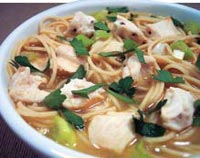 Lamian chicken soup 