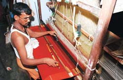 Endangered species: A Kanjeevaram weaver at his loom