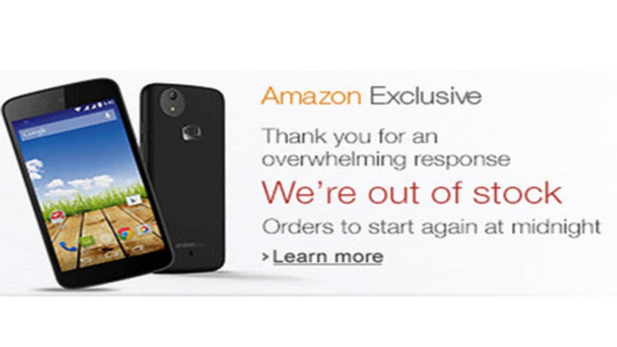 micromax canvas a1 android one phone sold out on amazon india