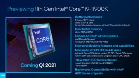 Intel Core i9-11900K Rocket Lake S flagship chipset coming in Q1 2021 to take on AMD Zen 3-based Ryzen 5000 - Vimarsana News