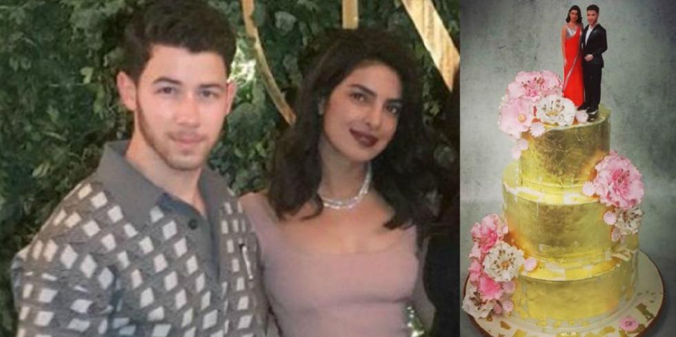 Priyanka Chopra S Second Engagement Cake Looks Delish And Adorable At The Same Time Celebrity Cosmopolitan India