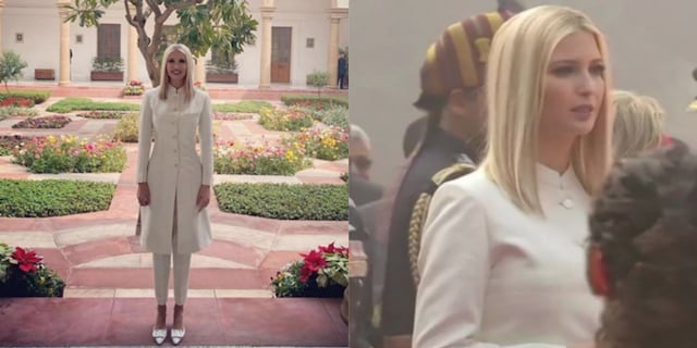 Ivanka Trump Goes Minimalistic In A Traditional Sherwani By Designer Anita Dongre Celebrity Cosmopolitan India
