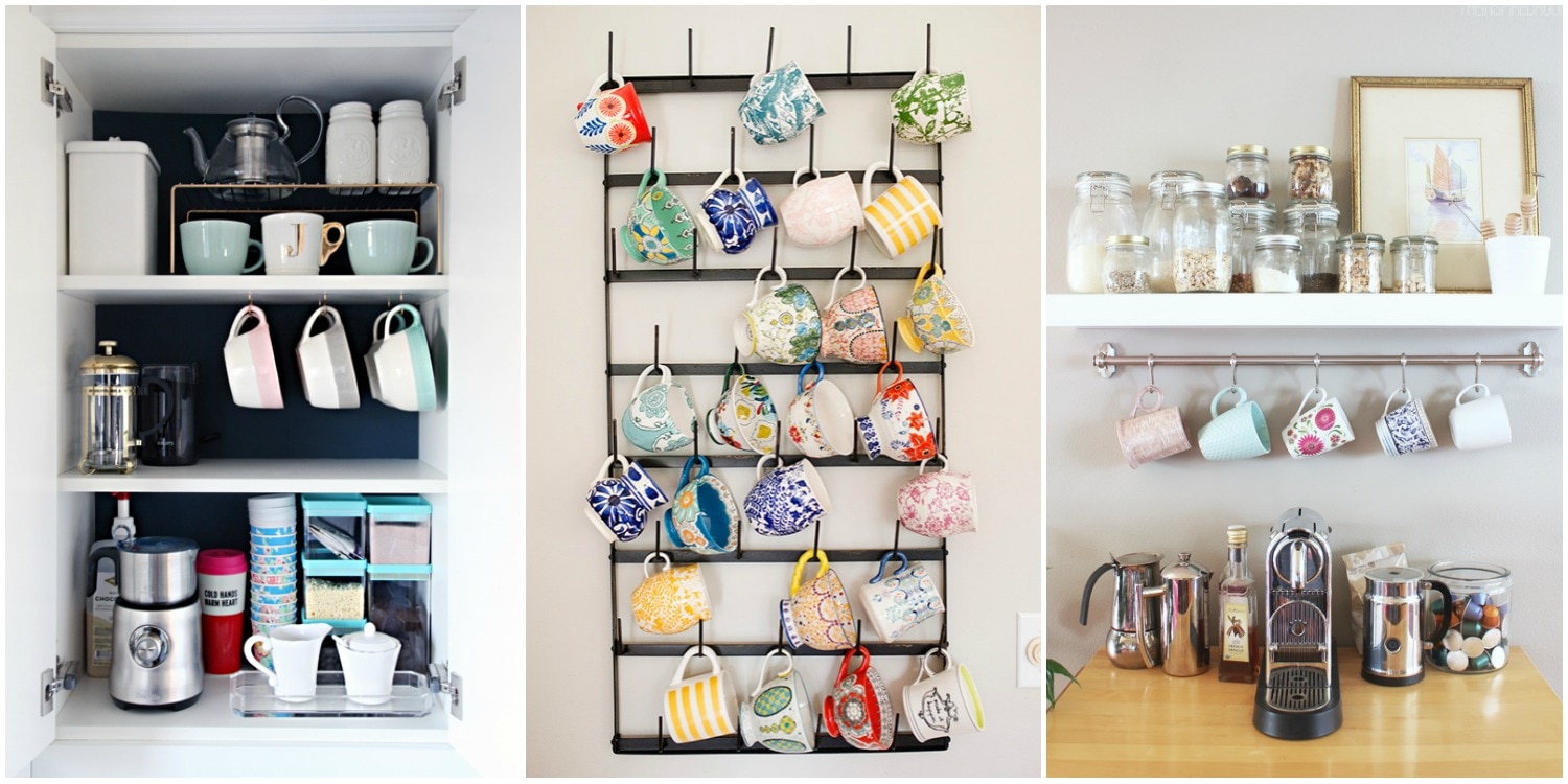 How to Organize Your Coffee Cups Kitchen Coffee Mug Organization Ideas