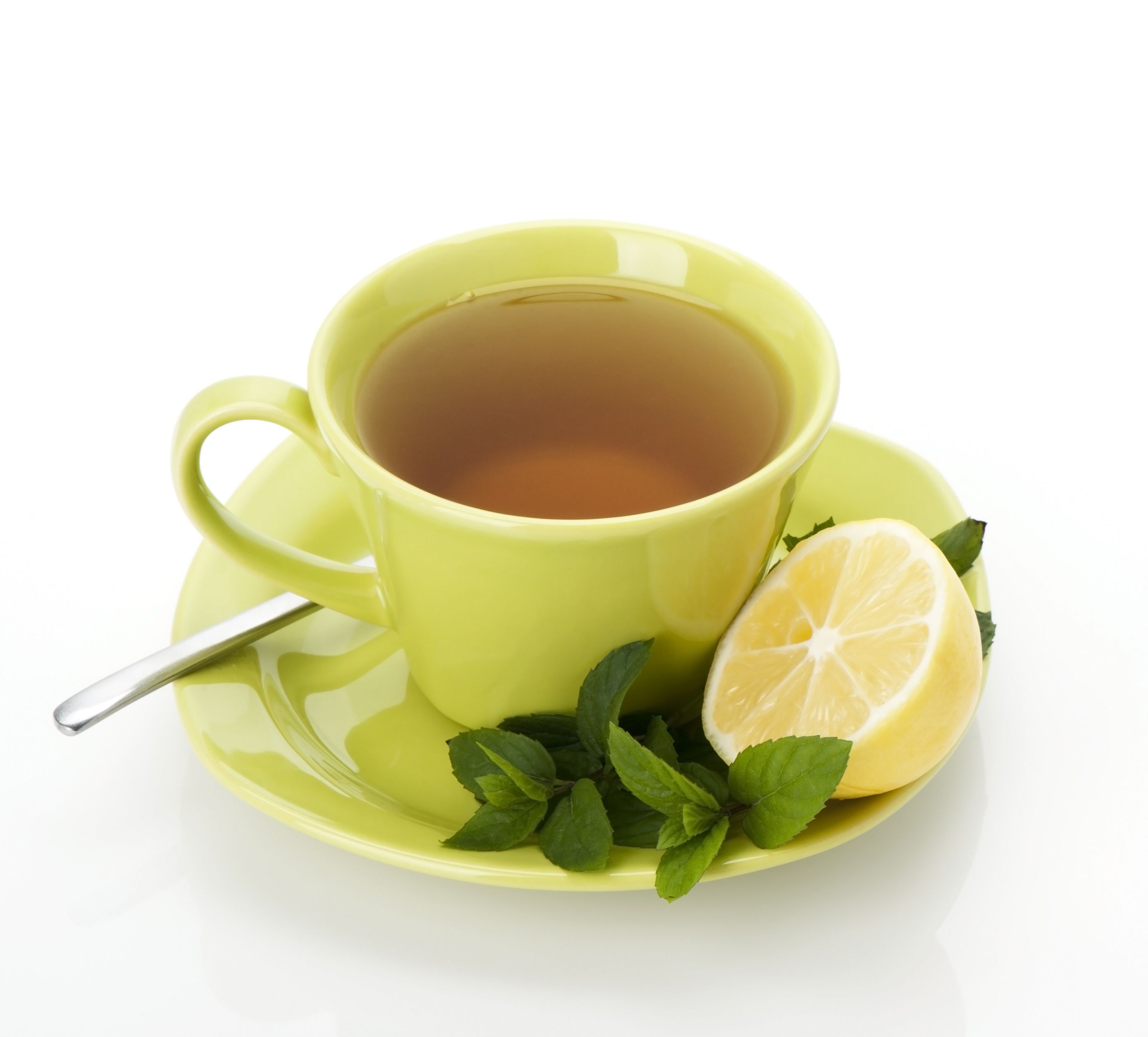 Green tea and lemon
