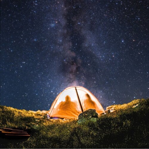 Camping under the stars