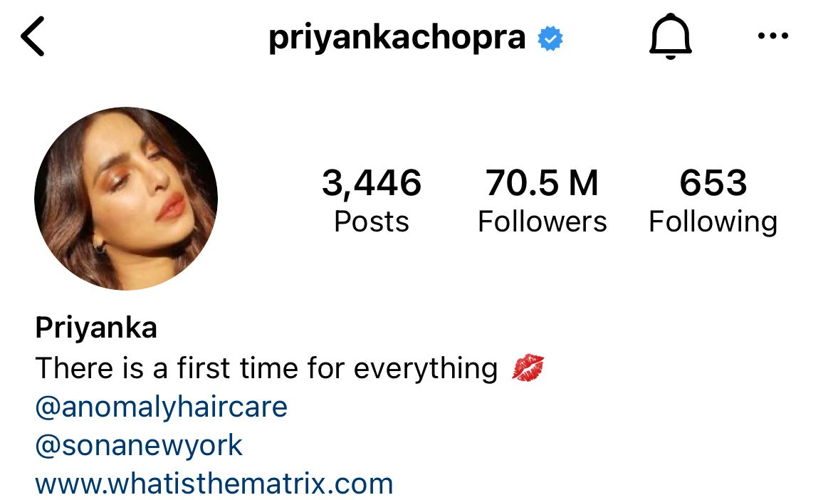 priyanka chopra instagram name