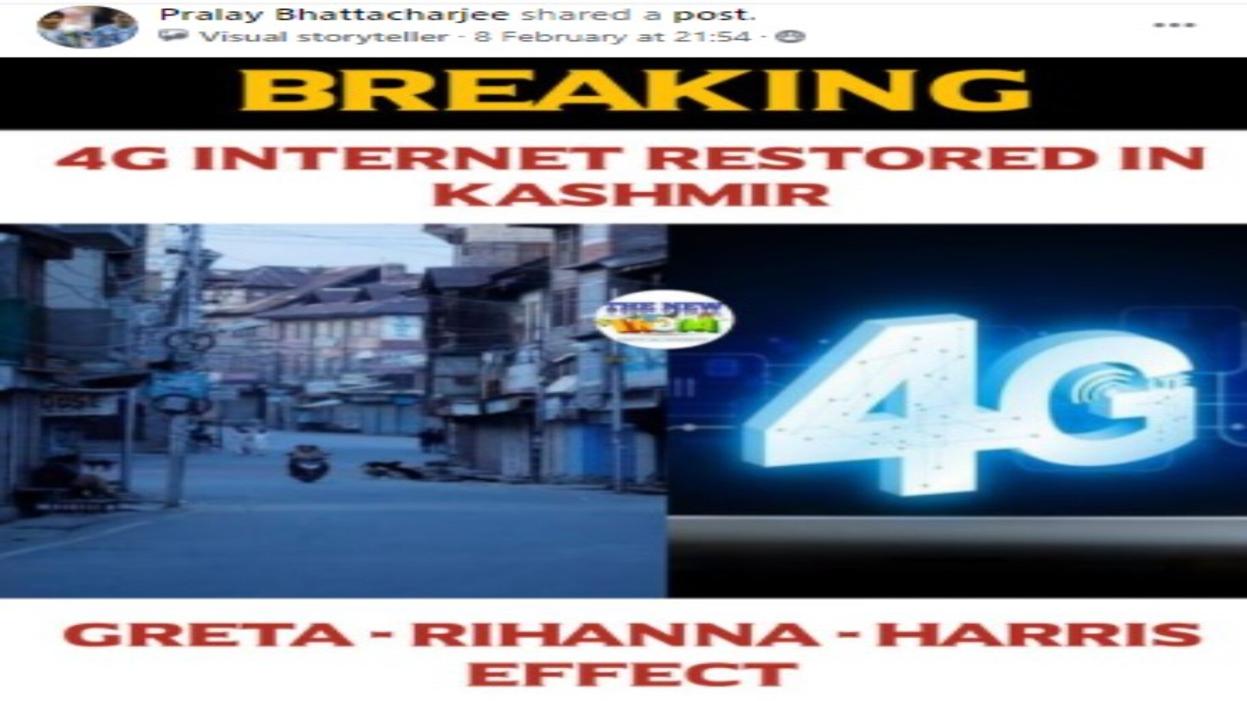 না, আন্তর্জাতিক তারকাদের প্রভাবে কাশ্মীরে ফোর-জি চালু হয়নি
