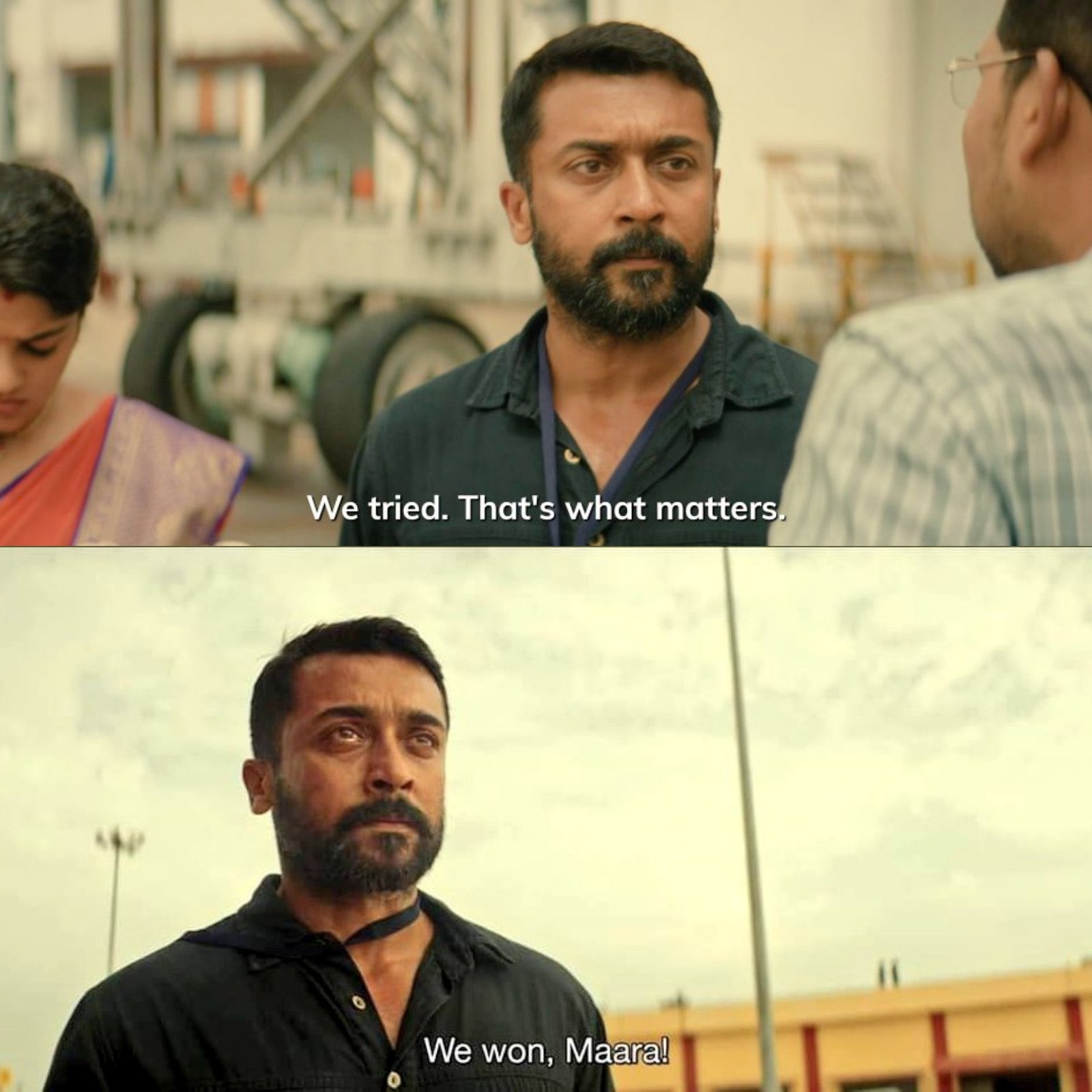 A scene from Soorarai Pottru (Credits: Amazon Prime Video) A scene from Soorarai Pottru (Credits: Amazon Prime Video)