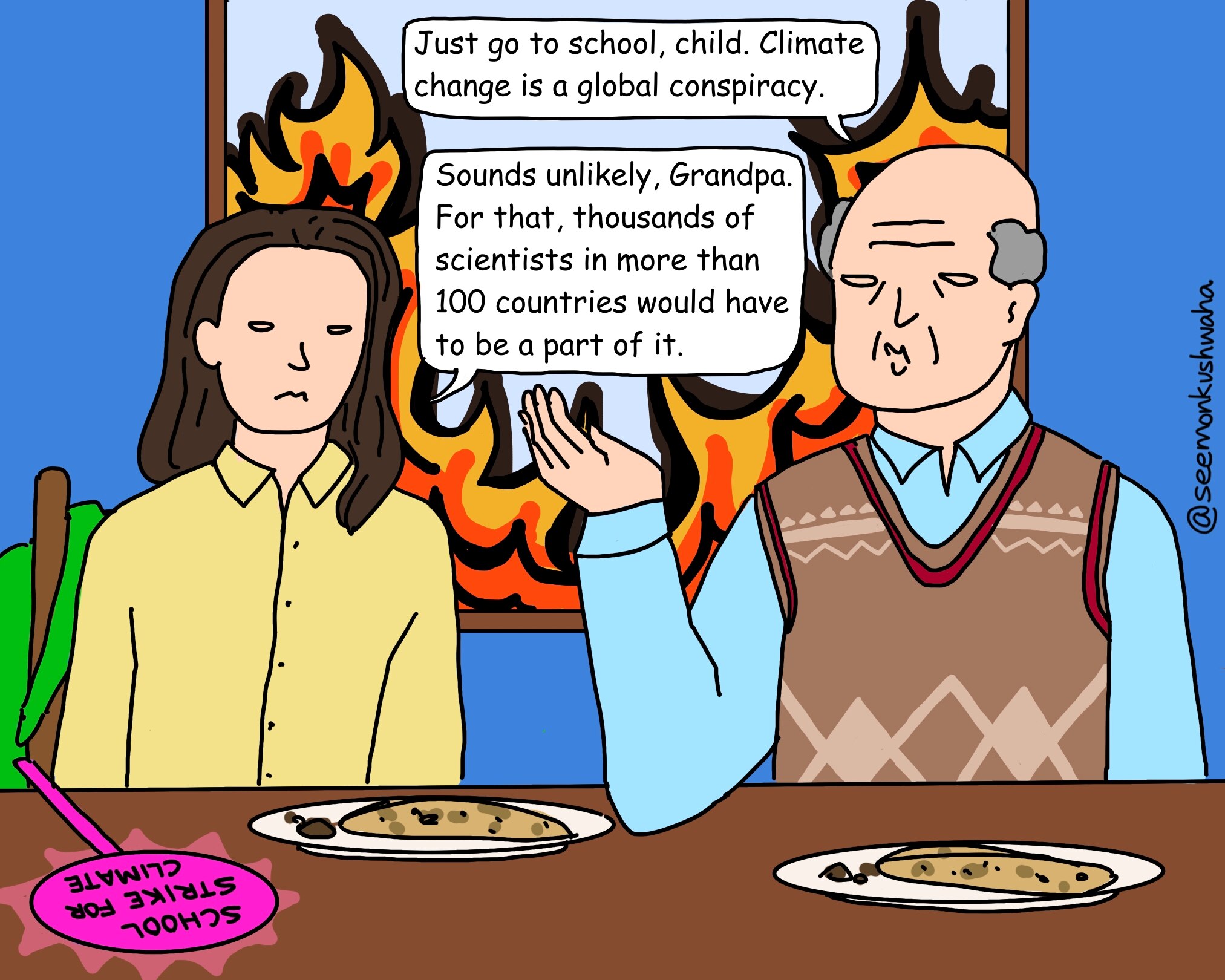 Climate change skeptics be like...
