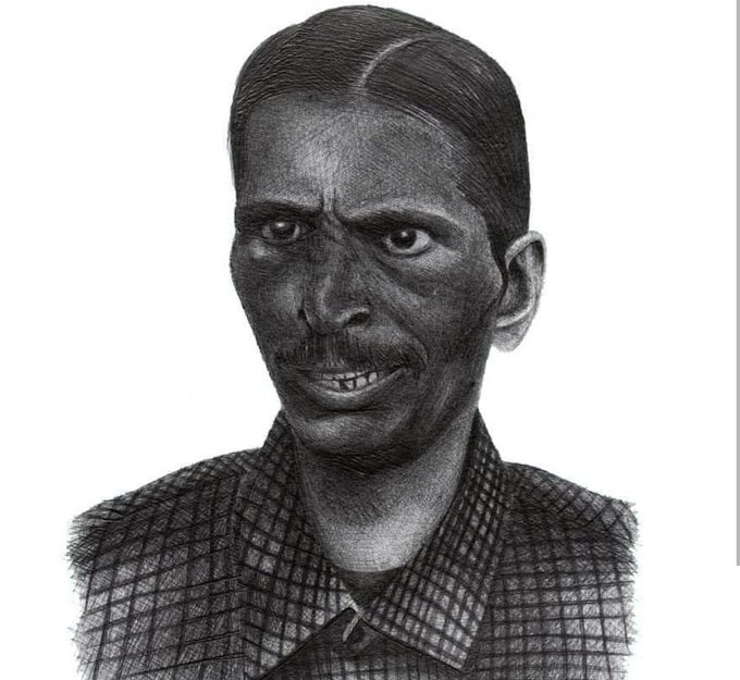 A sketch of Raja Kolander (photo- Sampada Karandikar on Twitter)