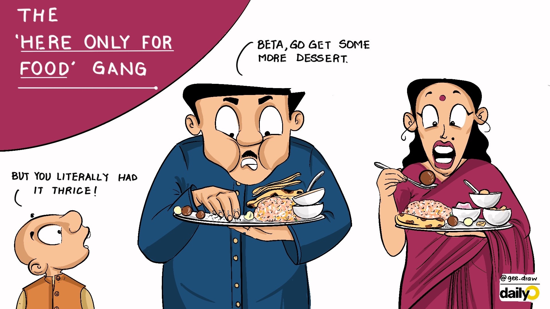 The 'here only for food' gang The 'here only for food' gang